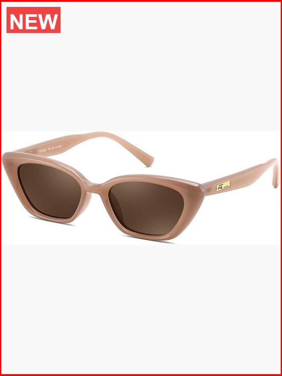 Trendy Polarized Cateye Sunglasses with UV Protection Retro Rectangle Narrow main image 7